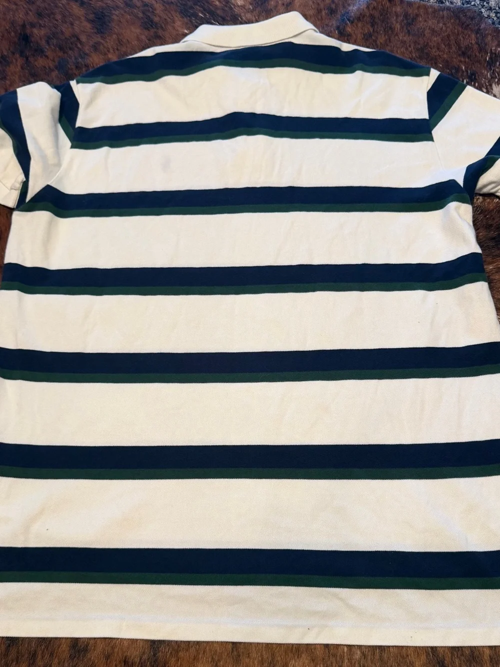 Vintage Polo Ralph Lauren Multi-Color Striped Polo Shirt Green Blue Men Sz XXL